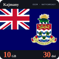 Karta eSIM Internet Kajmany 10 GB na 30 dni - bez rejestracji