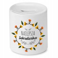 Skarbonka Dla Sekretarki Najlepsza Sekretarka Z Nadrukiem Ze Zdjęciem