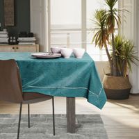 Obrus Plamoodporny GAIA Mankiet + Lamówka 130x180 Morski AmeliaHome