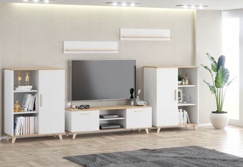 Komoda BIAŁA 3 Szuflady Duża Pojemna Szafka OSLO 120cm Styl na Arena.pl