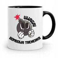 Dla Trenera Trenerki Kubek Czarny Bombowa Trenerka Z Nadrukiem Ze Zdjęciem