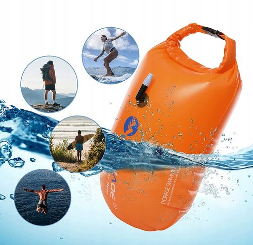 Boja asekuracyjna pływacka sucha kieszeń 72cm na Arena.pl