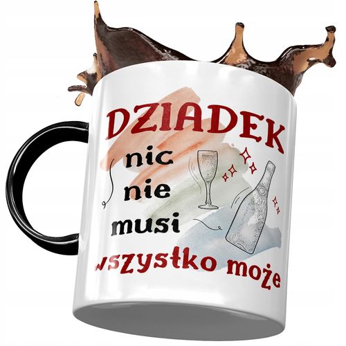 Kubek Czarny Dla Dziadka Dzień Dziadka Na Prezent Z Nadrukiem Ze Zdjęciem na Arena.pl