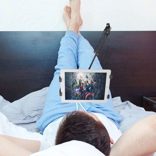 Profesjonalny uchwyt na tablet do blatu, biurka - Wysięgnik aluminiowy na Arena.pl