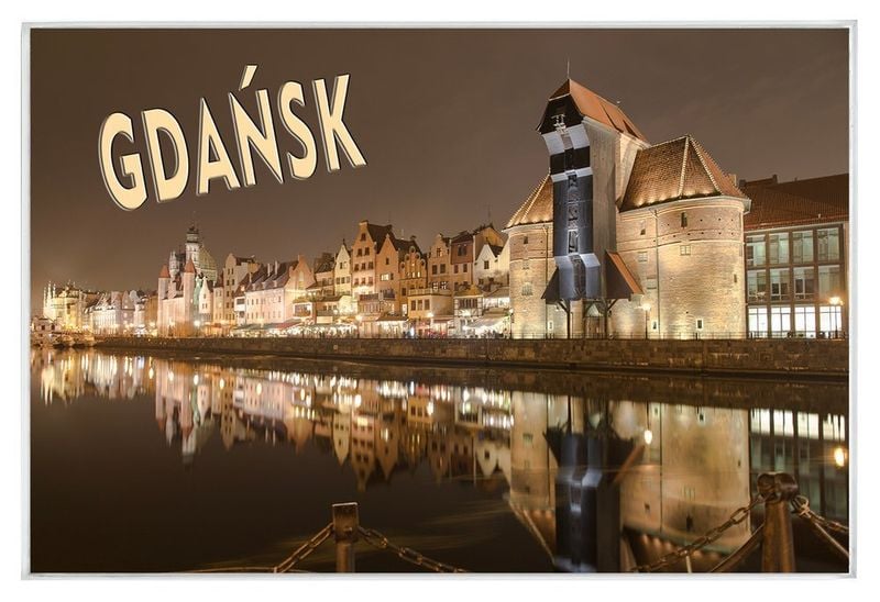 Gdańsk brąz - magnes szklany zdjęcie 1