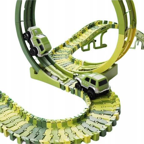 MEGA TOR WYŚCIGOWY PARK DINOZAURÓW SAMOCHODOWY MAGIC TRACK 324 elementów na Arena.pl