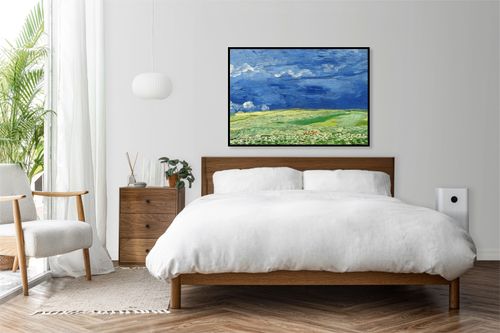 Plakat 60x40cm Wheatfield under Thunderclouds, Van Gogh Vintage na Arena.pl