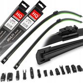 2X WYCIERACZKI PŁASKIE HQ Automotive 750+650mm ZESTAW 75CM+65CM MULTICLIP