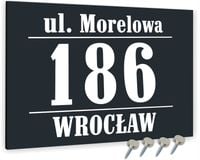 Numer domu DUŻA TABLICZKA ADRESOWA aluminiowa
