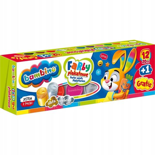 BAMBINO FARBY PLAKATOWE 12 KOL + 1 20 ML na Arena.pl