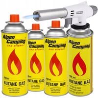 4 x GAZ KARTUSZ NABÓJ DO KUCHENKI WKŁAD 400ML PALNIK GAZOWY OPALARKA