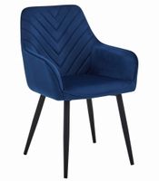 Krzesło NANA - granat aksamit / nogi czarne x 1