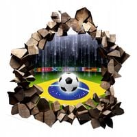 Naklejka samoprzylepna fototapeta 3D piłka nożna