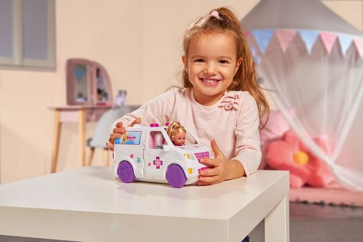 LALKA DOKTOR EVI AMBULANS KARETKA 2W1 KOTEK PIESEK zdjęcie 12