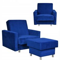 Fotel rozkładany Alicja z podnóżkiem do spania z pojemnikiem Family Meble