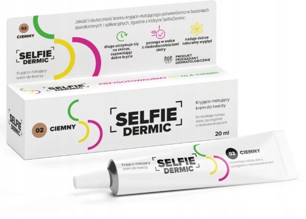 SELFIEDERMIC KRYJACO-MATUJACY KREM DO TWARZY 02 CIEMNY zdjęcie 1