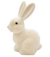 KRÓLIK WIELKANOCNY BIAŁY WELUROWY DEKORACJA ŚWIĄTECZNA DUŻY 23 cm