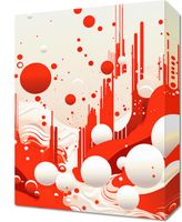 Obraz 30x40cm Krwiście Czerwone Wibracje