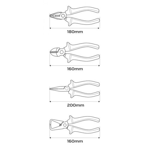 zestaw szczypiec 1000v, 4 szt. - t n01-236 na Arena.pl