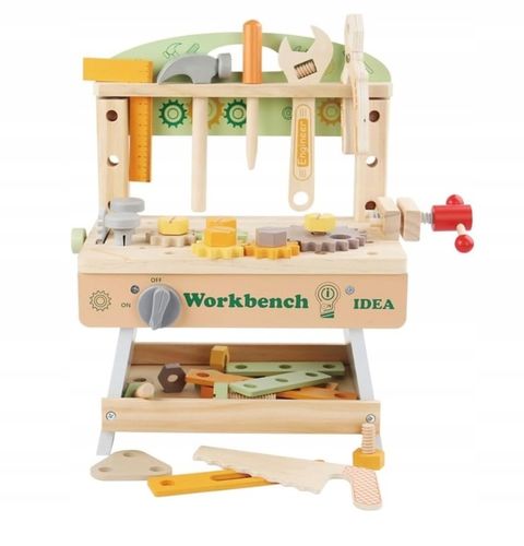 DREWNIANY Warsztat DLA CHŁOPCA Majsterkowicz budowniczy ZESTAW (W070) na Arena.pl