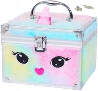 KUFEREK FUTRZANY KOSMETYCZKA DZIECIĘCA ZESTAW DO MAKIJAŻU WALIZKA PREZENT