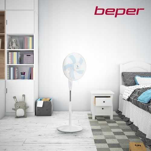 WENTYLATOR PODŁOGOWY BEPER WIATRAK STOJĄCY 5 ŁOPATEK 130cm 40W PILOT TIMER na Arena.pl