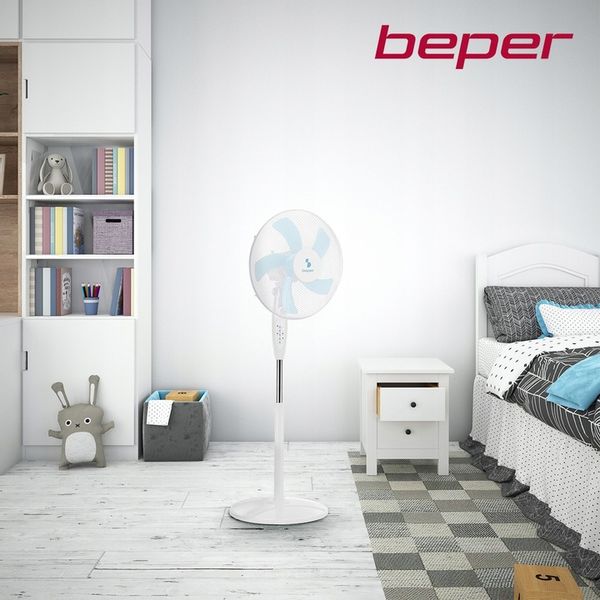 WENTYLATOR PODŁOGOWY BEPER WIATRAK STOJĄCY 5 ŁOPATEK 130cm 40W PILOT TIMER zdjęcie 7
