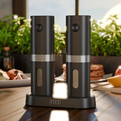 Młynek elektryczny do pieprzu i soli Fizz z akumulatorem Podstawka na Arena.pl