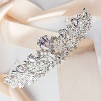 BOHO tiara diadem korona LISTKi cyrkonie kryształki srebrna ozdoba fryzury
