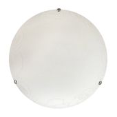 Macari lampa sufitowa plafon 30 chromowy 1x60W E27 klosz biały z wzorem