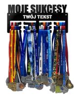 Wieszak na medale MOJE SUKCESY twoje imię dowolny tekst 40.1