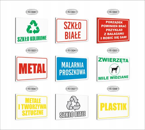 Tabliczka znak informacyjny nadruk UV dibond 20x15 odpady inne twój napis na Arena.pl