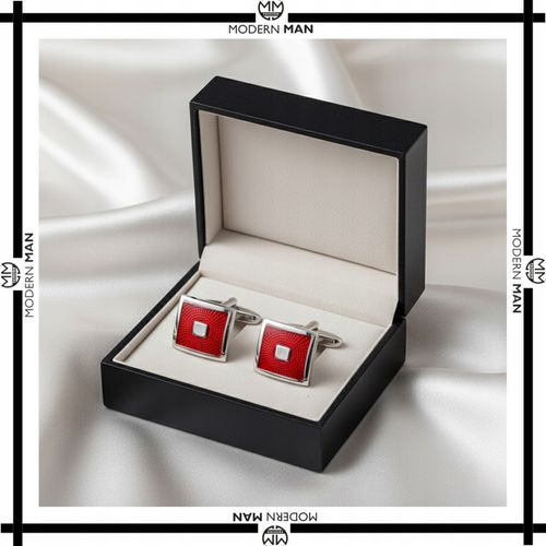 SPINKI DO MANKIETÓW MĘSKIE CZERWONE IDEALNY PREZENT DLA NIEGO na Arena.pl