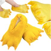 CIEPŁE KAPCIE PLUSZOWE ŁAPY PAZURY CIAPY ZÓŁTE UNISEX ONESIES PANTOFLE S