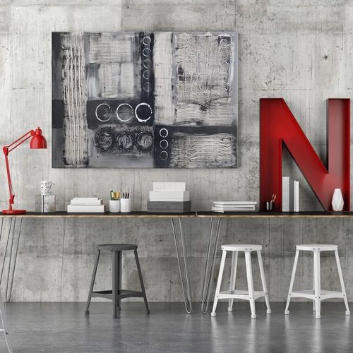 Obraz na płótnie - Canvas, Szara abstrakcja 50x40 na Arena.pl