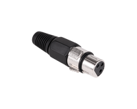 WTY0055A Wtyk mikrofonowy zenski czarny