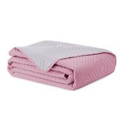 Narzuta pikowana dwustronna SOFTA 220x240 różowa + szara AmeliaHome