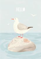 Plakat 70x100cm Wzory dla Dzieci, Dziewczynki i Chłopca - Mewa 2