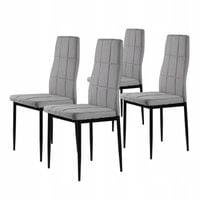 Krzesło ModernHome tkanina szary 4 szt.