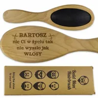 PREZENT SZCZOTKA dla ŁYSEGO do włosów LYSEGO NA URODZINNY FACET BRAT MĄŻ