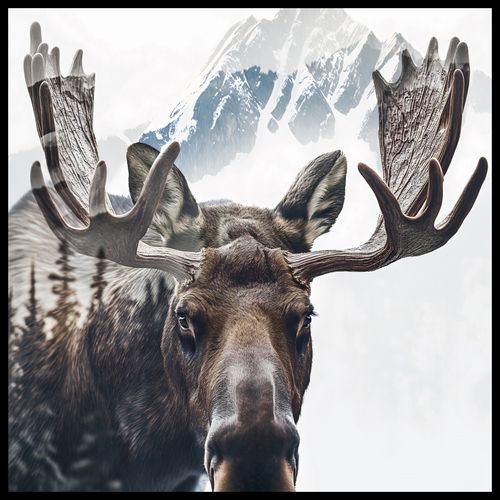 Plakat 60x60cm Łoś Duch Lasu na Arena.pl