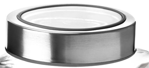 Pojemnik szklany słoik kwadratowy RUBI 1000 ml szary na Arena.pl