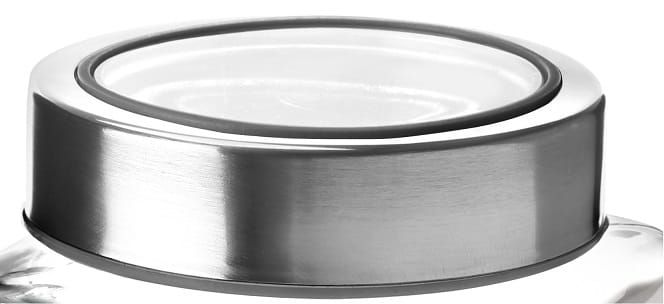 Pojemnik szklany słoik kwadratowy RUBI 1000 ml szary zdjęcie 2