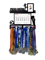 Wieszak na medale PIŁKA NOŻNA z kalendarzem i ramką na zdjęcie  imię 388.1