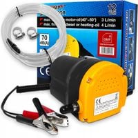 POMPKA WYSYSARKA DO OLEJU PALIWA 12V 60 WAT OPASKI ZACISKOWE WĄŻ KOMPLET