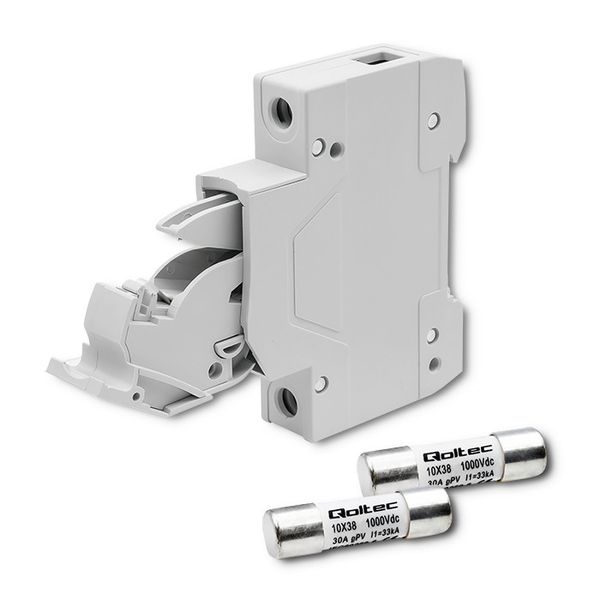 Qoltec Podstawa bezpiecznikowa z diodą + bezpiecznik DC 1P 1000V 30A 10x38 solar zdjęcie 12