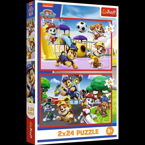 puzzle 2x24 psi dzień zabaw 34434 na Arena.pl