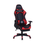 Krzesło biurowe regulowane ekoskóra czarno-czerwone VICTORY