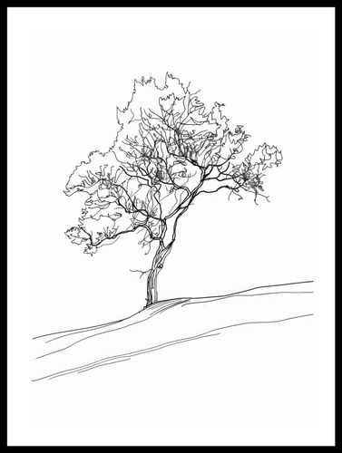 Plakat 39,5x55cm Drzewo w Zarysie na Arena.pl