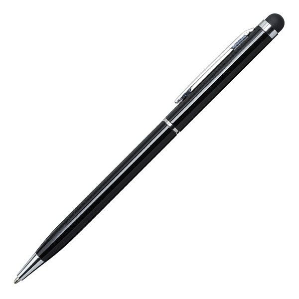 Długopis aluminiowy Touch Tip, Czarny zdjęcie 2